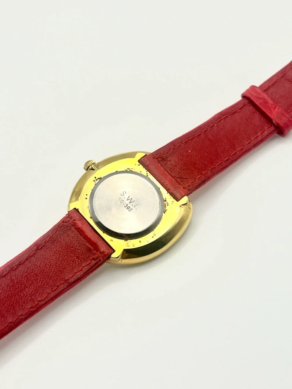 Vintage Palette Paint Quartz Watch with Red Leather Strap - Picture 8 of 13